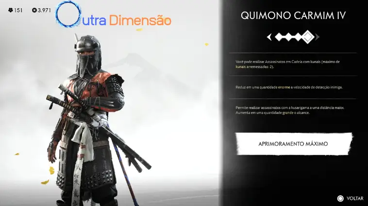 Quimono Carmin upgrade