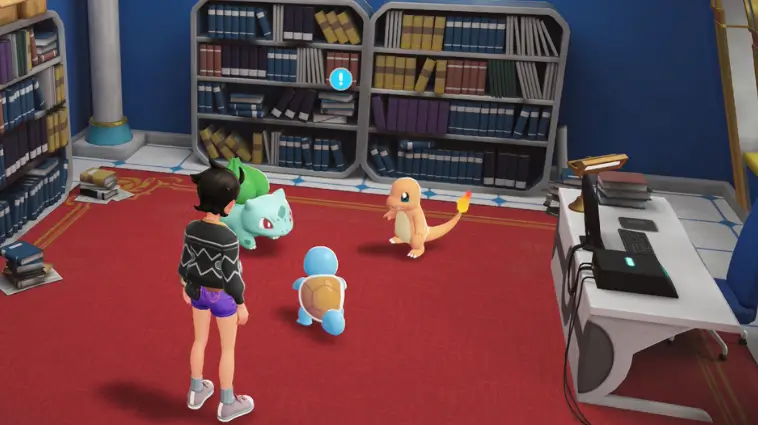 squirtle charmander e bulbasaur em pokémon legends za