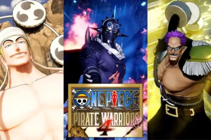 Imagem de ONE PIECE: PIRATE WARRIORS 4 destacando os personagens Enel, King e Z no DLC Seleção Especial