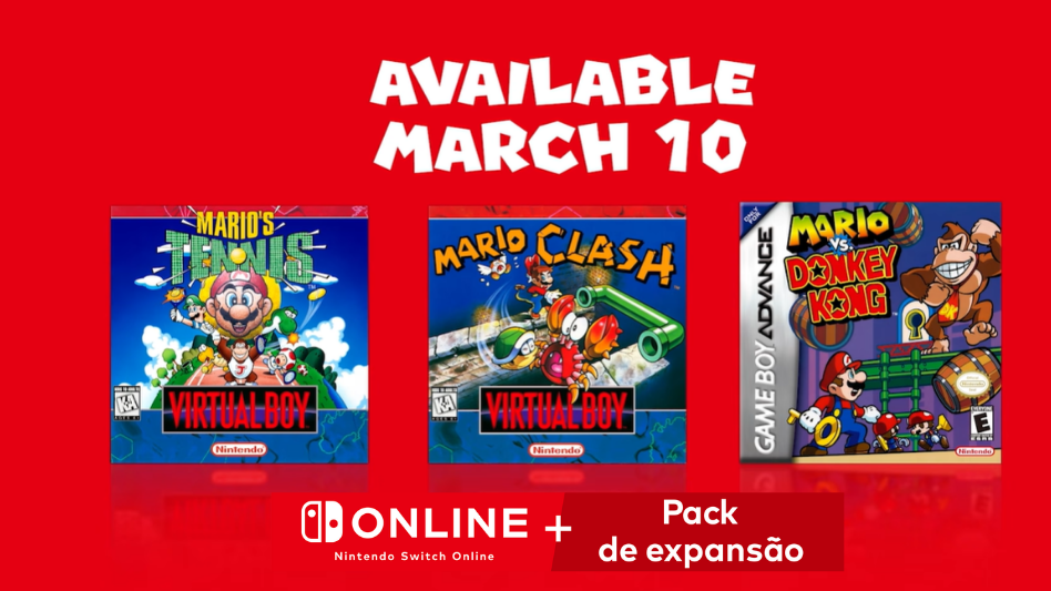 novos jogos chegam ao nintendo switch online em março