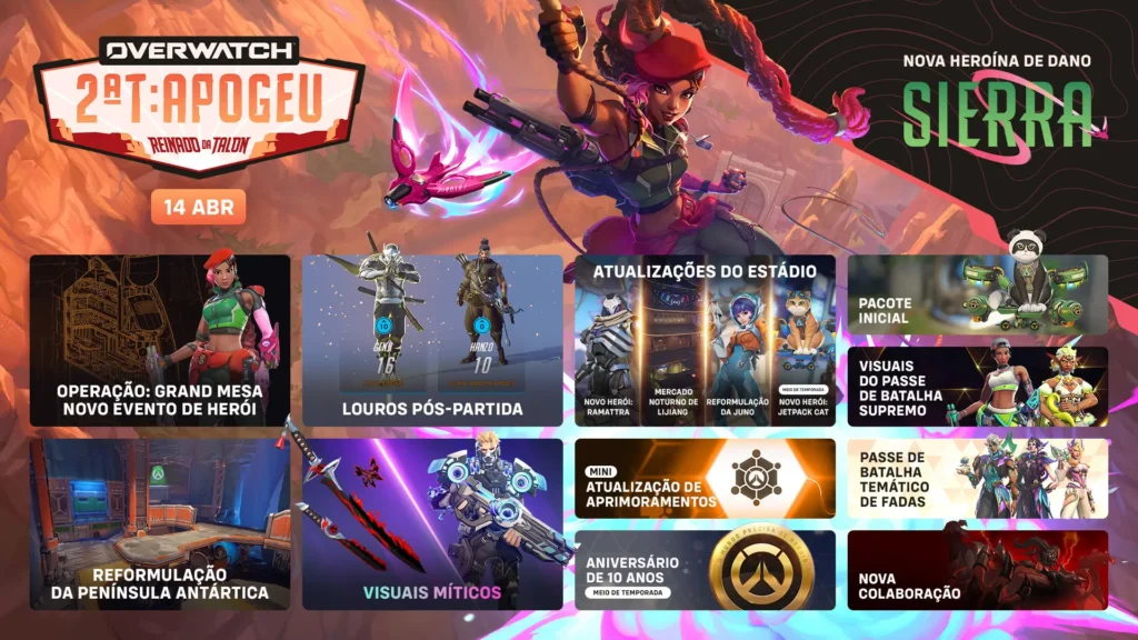 atualizações da nova temporada de overwatch