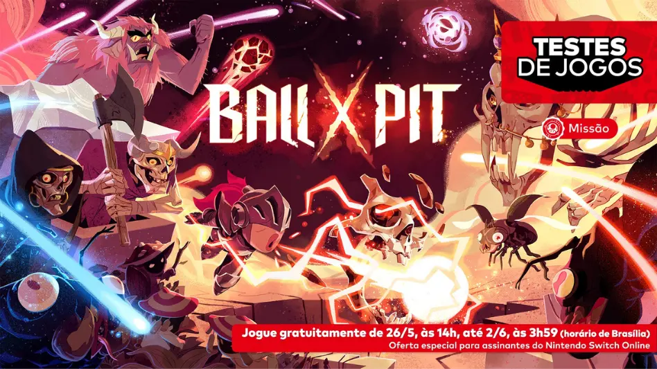Ball x Pit gratuito teste nintendo