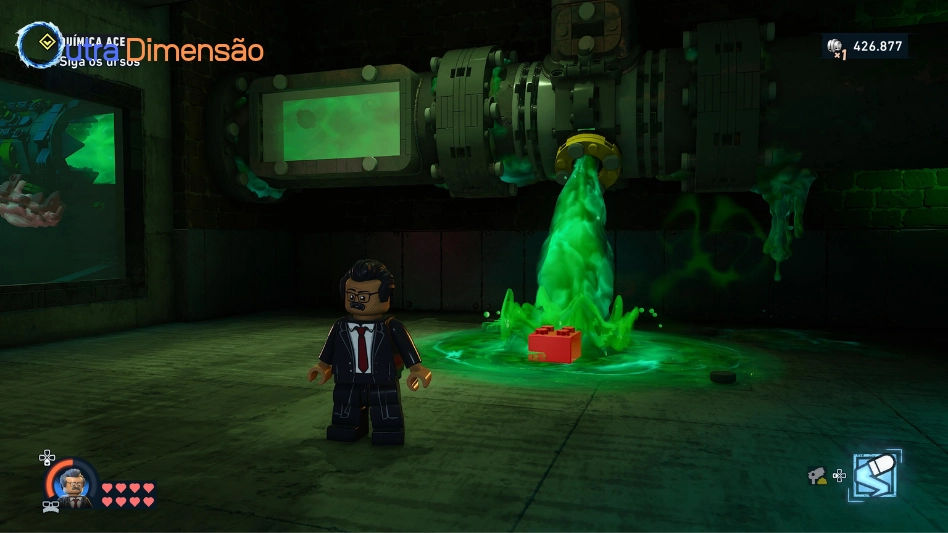 bloco vermelho colecionaveis quimica ace lego batman