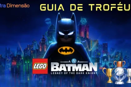 Capa do guia de troféus e platina de LEGO Batman