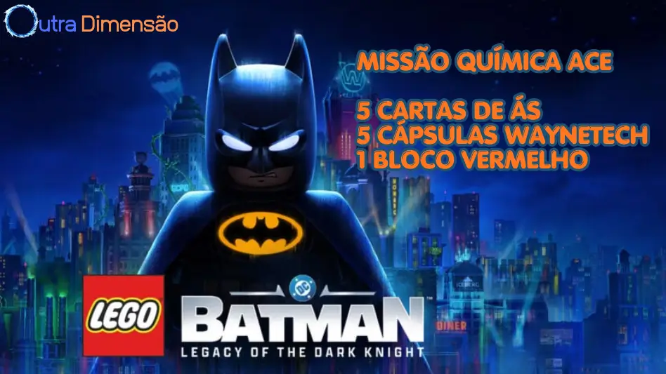 guia colecionaveis quimica ace lego batman