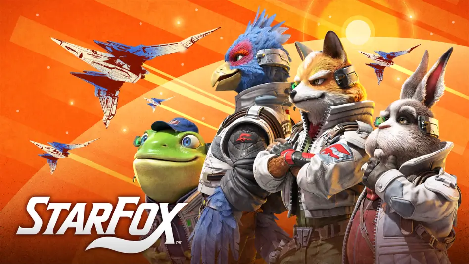 capa com os 4 personagens de star fox e a divulgação da dublagem
