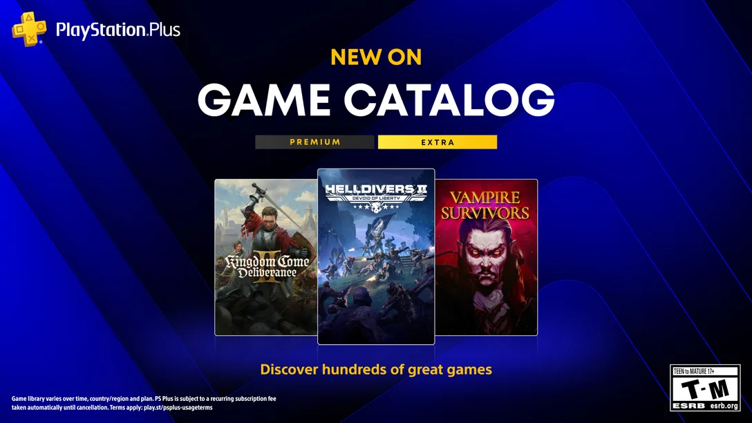 helldivers, kingdom come e vampire survivor na playstation plus em agosto