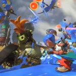 Jogadores em uma incursão cooperativa de Splatoon Raiders