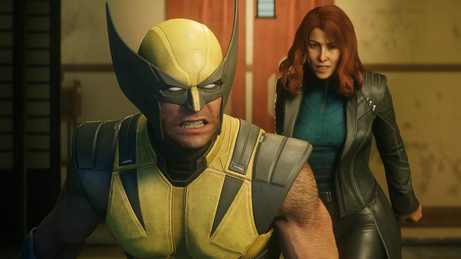wolverine e jean grey em Marvel's Wolverine de PS5