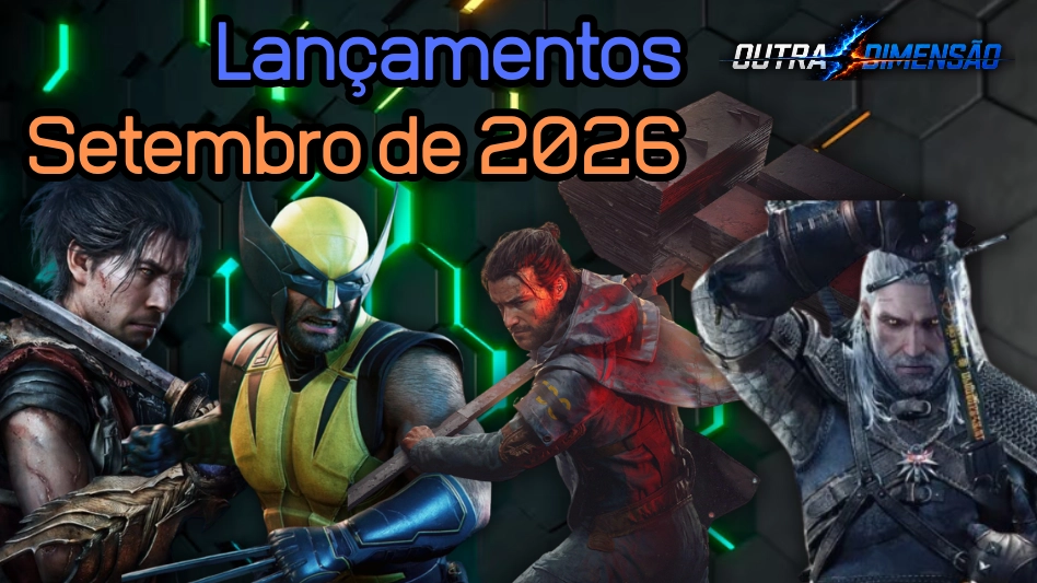 ilustração de alguns jogos que lançam em setembro de 2026